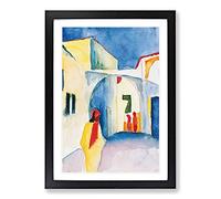 View Into A Lane by August Macke Framed Print | A2 Black Framed Wall Art | Ready to Hang | Modern Nature Picture | Living Room Bedroom Lounge Office