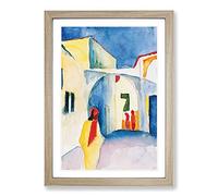 View Into A Lane by August Macke Framed Print | A2 Oak Framed Wall Art | Ready to Hang | Modern Nature Picture | Living Room Bedroom Lounge Office