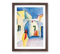 View Into A Lane by August Macke Framed Print | A2 Walnut Framed Wall Art | Ready to Hang | Modern Nature Picture | Living Room Bedroom Lounge Office