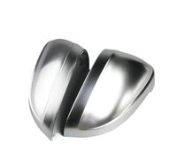 View Mirror Cover Cap For A4 For A5 For S4 For S5 For B9 Car Rearview Mirror Cover Side Wing Protect Frame Covers Trim Silver Matte Chrome Shell Door Wing Mirror Covers(No Hole)