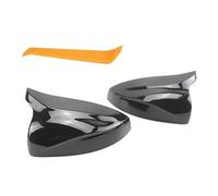 View Mirror Cover Cap Replacement for A3 S3 8V For RS3 2013-2019 2x Carbon Fiber Style Door Mirror Cover Caps Horn Shape Side Wing Mirror Shell Case Door Wing Mirror Covers(Black)(Black)
