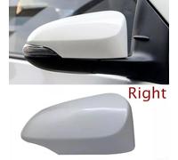 View Mirror Replacement Mirror Side Rear White Wing Right Gloss Black and Fitted with Contained Abs Plastic (WhiteR) 20122020 Cap & Cover Left Compatible Yaris in Long-lasting
