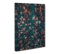 View Of A Forest In Oslo Norway In Abstract Modern Canvas Wall Art Print Ready to Hang, Framed Picture for Living Room Bedroom Home Office Décor, 24x16 Inch (60x40 cm)