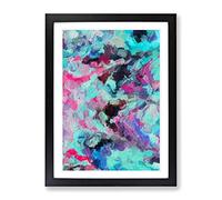 View Of A Storm Abstract Framed Print | A2 Black Framed Wall Art | Ready to Hang | Abstract Landscape Picture | Living Room Bedroom Lounge Office