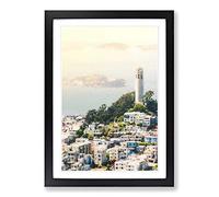View of Alcatraz in San Francisco Framed Print | A2 Black Framed Wall Art | Ready to Hang | Modern Nature Picture | Living Room Bedroom Lounge Office