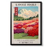 View of an Azalea Garden Print, Kawase Hasui Poster, Exhibition Wall Art, Modern Japanese Home Decor, Japanese Gift Idea, Gaming Home Decor, Archival Matte, A3 (Print Only) - 42x29.7cm
