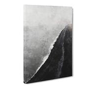 View Of Black Sand Beach In Iceland Painting Modern Canvas Wall Art Print Ready to Hang, Framed Picture for Living Room Bedroom Home Office Décor, 20x14 Inch (50x35 cm)