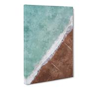 View Of Brighton Beach Canvas Print | Gallery Wrapped 30mm Frame Wall Art | 24x16 inches | Ready to Hang | Abstract Seascape Picture | Living Room Bedroom Lounge Office