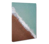 View Of Brighton Beach Canvas Print | Gallery Wrapped 30mm Frame Wall Art | 30x20 inches | Ready to Hang | Abstract Seascape Picture | Living Room Bedroom Lounge Office