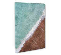 View of Brighton Beach Canvas Print | Gallery Wrapped 30mm Frame Wall Art | 30x20 inches | Ready to Hang | Abstract Seascape Picture | Living Room Bedroom Lounge Office