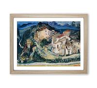 View Of Cagnes By Chaim Soutine Classic Painting Framed Wall Art Print, Ready to Hang Picture for Living Room Bedroom Home Office Décor, Oak A3 (46 x 34 cm)