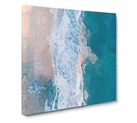View of Dee Why Beach in Australia Canvas Print | Gallery Wrapped 30mm Frame Wall Art | 20x20 inches | Ready to Hang | Abstract Seascape Picture | Living Room Bedroom Lounge Office