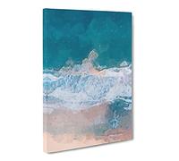 View Of Dee Why Beach In Australia Canvas Print | Gallery Wrapped 30mm Frame Wall Art | 24x16 inches | Ready to Hang | Abstract Seascape Picture | Living Room Bedroom Lounge Office