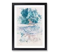 View of Dee Why Beach in Australia Watercolour Framed Print | A2 Black Framed Wall Art | Ready to Hang | Modern Beach Picture | Living Room Bedroom Lounge Office