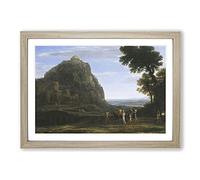 View of Delphi with A Procession by Claude Lorrain Framed Print | A2 Oak Framed Wall Art | Ready to Hang | Modern Nature Picture | Living Room Bedroom Lounge Office