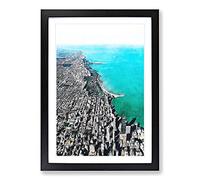 View of Doha in Qatar Painting Framed Print | A2 Black Framed Wall Art | Ready to Hang | Modern Historical Picture | Living Room Bedroom Lounge Office