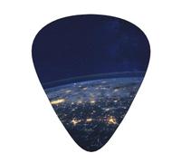 View of Earth Print 12 Pcs Guitar Picks Fit Lovers 3 Different Thickness 0.46 0.71 0.96mm