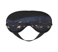 View of Earth Print Satin Sleep Mask & Eye Mask | Deep Dream Sleep Masks for Women & Men | Soft Sleeping Eye Mask to Nourish Skin