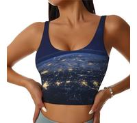 View of Earth Women's Sports Vest Outdoor Leisure Hiking Comfortable Lightweight Elastic Gym Shirt Black