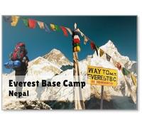 View of Everest - Way to Everest Base Camp - Nepal, Fridge Magnet