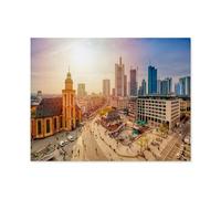 View of Frankfurt am Main at sunset，Jigsaw Puzzles 1000 Pieces for Adults, Classic Puzzle Kids Puzzle Challenging And Difficult Puzzles for Adults And Teens（38x26cm）-R53
