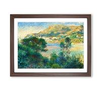 View Of Monte Carlo By Pierre Auguste Renoir Classic Painting Framed Print | A4 Walnut Framed Wall Art | Ready to Hang | Classic Historical Picture | Living Room Bedroom Lounge Office