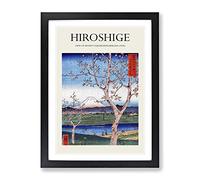 View Of Mount Fuji By Utagawa Hiroshige Exhibition Museum Asian Japanese Framed Wall Art Print, Ready to Hang Picture for Living Room Bedroom Home Office Décor, Black A3 (34 x 46 cm)