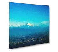 View of Mount Fuji Canvas Print | Gallery Wrapped 30mm Frame Wall Art | 20x20 inches | Ready to Hang | Abstract Picture | Living Room Bedroom Lounge Office