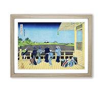 View Of Mt. Fuji From Sazai Hall By Katsushika Hokusai Asian Japanese Framed Print | A4 Oak Framed Wall Art | Ready to Hang | Asian Landscape Picture | Living Room Bedroom Lounge Office