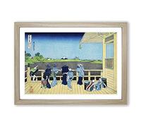 View of Mt. Fuji from Sazai Hall by Katsushika Hokusai Framed Print | A2 Oak Framed Wall Art | Ready to Hang | Asian Landscape Picture | Living Room Bedroom Lounge Office