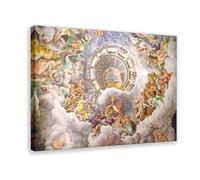View of Olympus Home of The Gods Fresco in The Room of The Giants by Giulio Romano Canvas Art Poster And Wall Art Picture Print Modern Family Bedroom