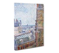 View Of Paris By Vincent Van Gogh Canvas Print | Gallery Wrapped 30mm Frame Wall Art | 30x20 inches | Ready to Hang | Impressionist Picture | Living Room Bedroom Lounge Office