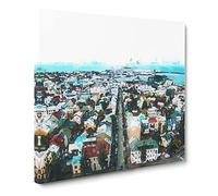 View of Reykjavik in Iceland Canvas Print | Gallery Wrapped 30mm Frame Wall Art | 20x20 inches | Ready to Hang | Abstract Picture | Living Room Bedroom Lounge Office