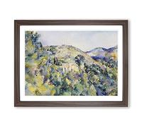 View Of The Domaine Saint Joseph By Paul Cezanne Classic Painting Framed Print | A4 Walnut Framed Wall Art | Ready to Hang | Classic Historical Picture | Living Room Bedroom Lounge Office