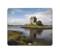 View of The Dunguaire Castle Mouse Pad with Stitched Edge, Personalized Premium-Textured Computer Mouse Mat with Non-Slip Rubber Base, Waterproof Gaming Mousepad for Laptop, Office Home 7.9 x 9.5 in