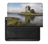 View of The Dunguaire Castle Passport Holder Unisex-adult Waterproof Travel Passport Cover Wallet Card Case Documents Organizer Protector Holder