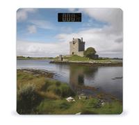 View of The Dunguaire Castle Scale for Body Weight, Digital Bathroom Weight Scale, High Precision Body Scale with Tempered Glass Platform, Large LCD Display, Non-Slip Accurate Weight Scale for Home Us