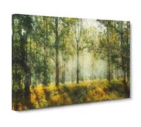 View of the Forest in the Spring Canvas Print | Gallery Wrapped 30mm Frame Wall Art | 30x20 inches | Ready to Hang | Abstract Landscape Picture | Living Room Bedroom Lounge Office