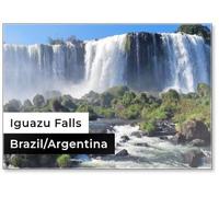View of The Iguazu Falls, Border Between Brazil and Argentina. Located in The Iguaçu National Park, A UNESCO World Heritage Site., Fridge Magnet