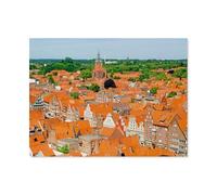View of the old town from the water tower, Lüneburg，Jigsaw Puzzles for Adults 1000 Piece Challenging Game Toys, 1000 Piece Jigsaw Puzzles for Adults Family Decoration Puzzle（75x50cm）-AT50