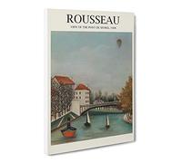 View Of The Pont De Sevres By Henri Rousseau Canvas Print | Gallery Wrapped 30mm Frame Wall Art | 30x20 inches | Ready to Hang | Classic Picture | Living Room Bedroom Lounge Office