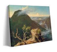 View of The Round-Top in The Catskill Mountains By Thomas Cole Giclee Paper Poster Bright Clear Reproduction Picture Print Wall Art Painting Canvas Artworks Gift Idea Room Aesthetic Frame 20x30inch(50