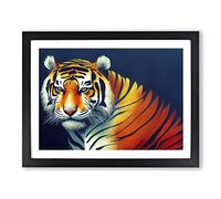 View Of The Tiger Vol.3 Framed Print | A3 Black Framed Wall Art | Ready to Hang | Modern Animal Picture | Living Room Bedroom Lounge Office