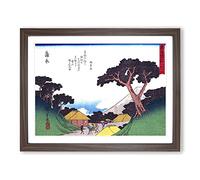 View Of The Trees By Utagawa Hiroshige Asian Japanese Framed Print | A2 Walnut Framed Wall Art | Ready to Hang | Asian Floral Picture | Living Room Bedroom Lounge Office