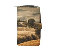 View of Typical Tuscany Landscape Wallet Multifunctional Wallets for Men Compact Wallet Purse Passport Bag