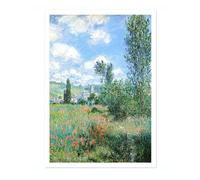 View Of Vétheuil Claude Monet Art Print, Classic Art Painting Poster, Impressionism Art Exhibition Modern Wall Art, Minimalist Home Decor Picture Artwork, A5 (Print Only) - 21x14.8cm