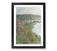 View of Vetheuil Vol.1 by Claude Monet Framed Print | A2 Black Framed Wall Art | Ready to Hang | Modern Historical Picture | Living Room Bedroom Lounge Office