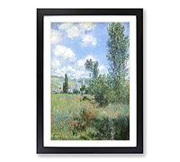 View of Vetheuil Vol.2 by Claude Monet Framed Print | A2 Black Framed Wall Art | Ready to Hang | Modern Historical Picture | Living Room Bedroom Lounge Office