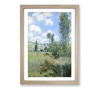 View of Vetheuil Vol.2 by Claude Monet Framed Print | A2 Oak Framed Wall Art | Ready to Hang | Modern Historical Picture | Living Room Bedroom Lounge Office