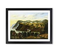 View Of West Point By Thomas Chambers Classic Painting Framed Print | A3 Black Framed Wall Art | Ready to Hang | Classic Historical Picture | Living Room Bedroom Lounge Office